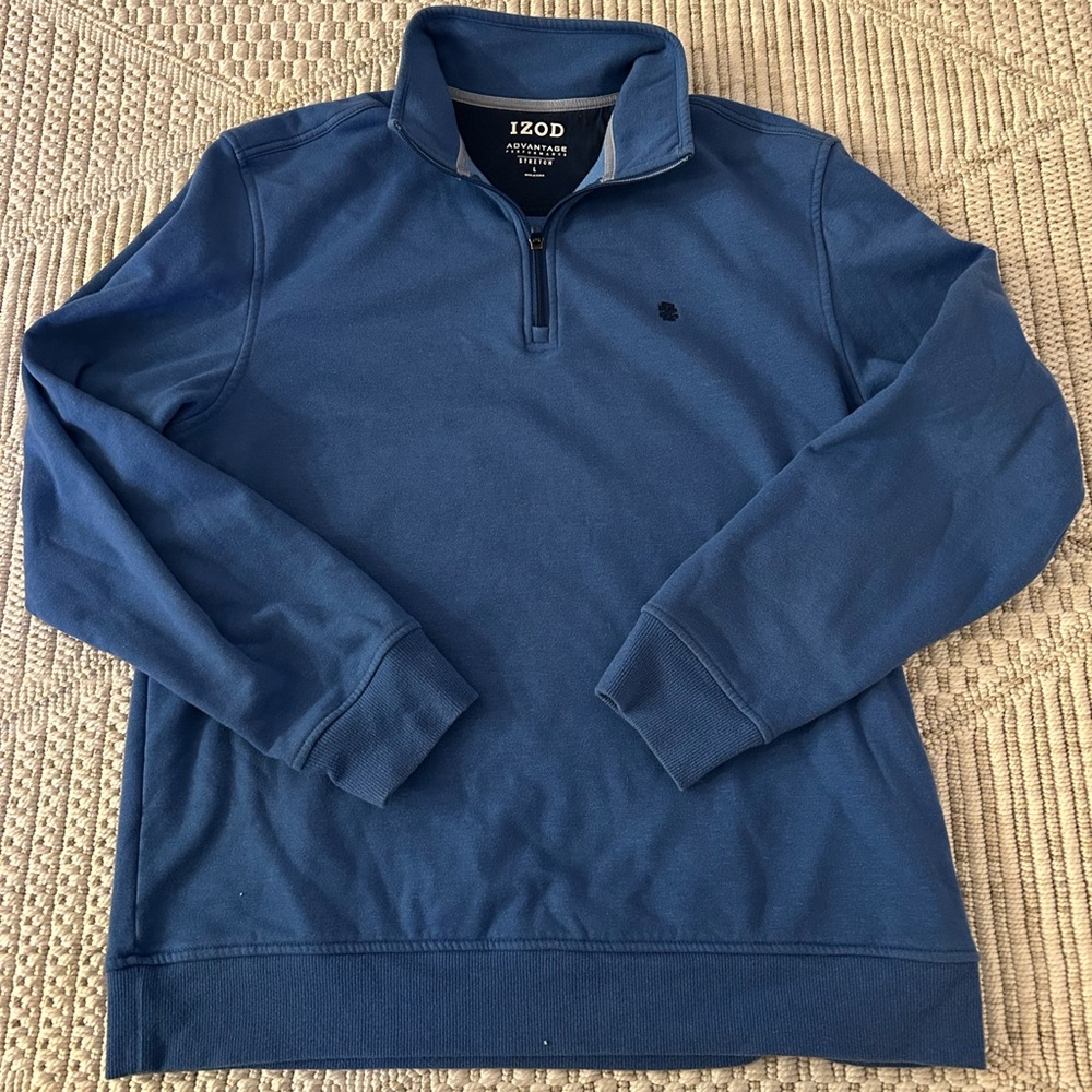 Izod Men's Navy Zip-Up Sweater